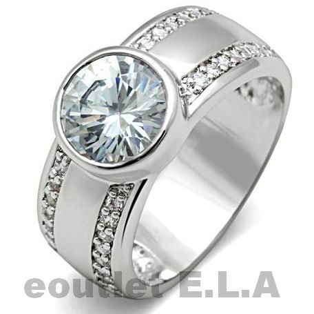 ELEGANT 2.32CT CZ SOLITAIRE PLUS BAND RING-size5